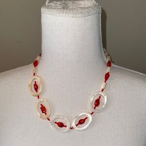 Vintage Abalone and Beaded Necklace